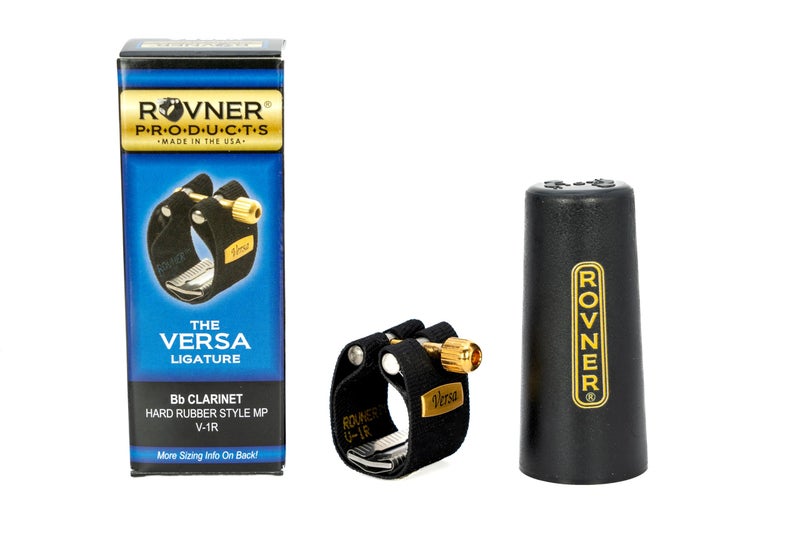 Rovner Ligature & Plastic Cap for Bb Clarinet - Versa Ligature for Hard Rubber Mouthpiece (V-1R) - Image 1